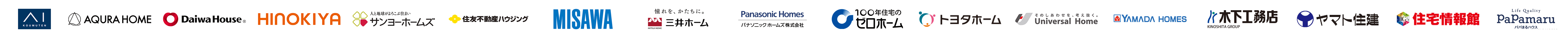 実績企業の一覧