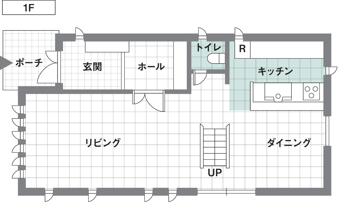 CASE.01｜３階建ての実例・間取り集｜セキスイハイムの３階建て 1F