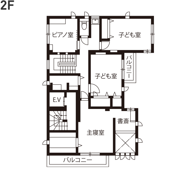 3階建ての完全分離の二世帯住宅 2F | 建築実例 | セキスイハイム