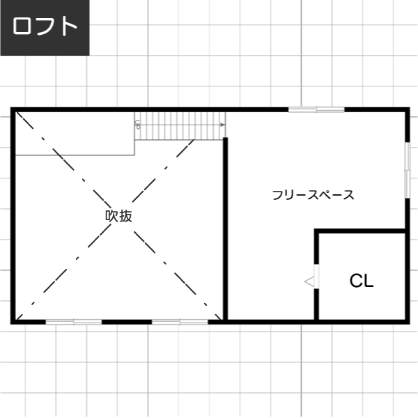 【ロフトはフリースペースとして活用】平屋30坪のおすすめ間取り例