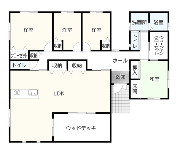 【2,000万～2,500万円台】の平屋間取り