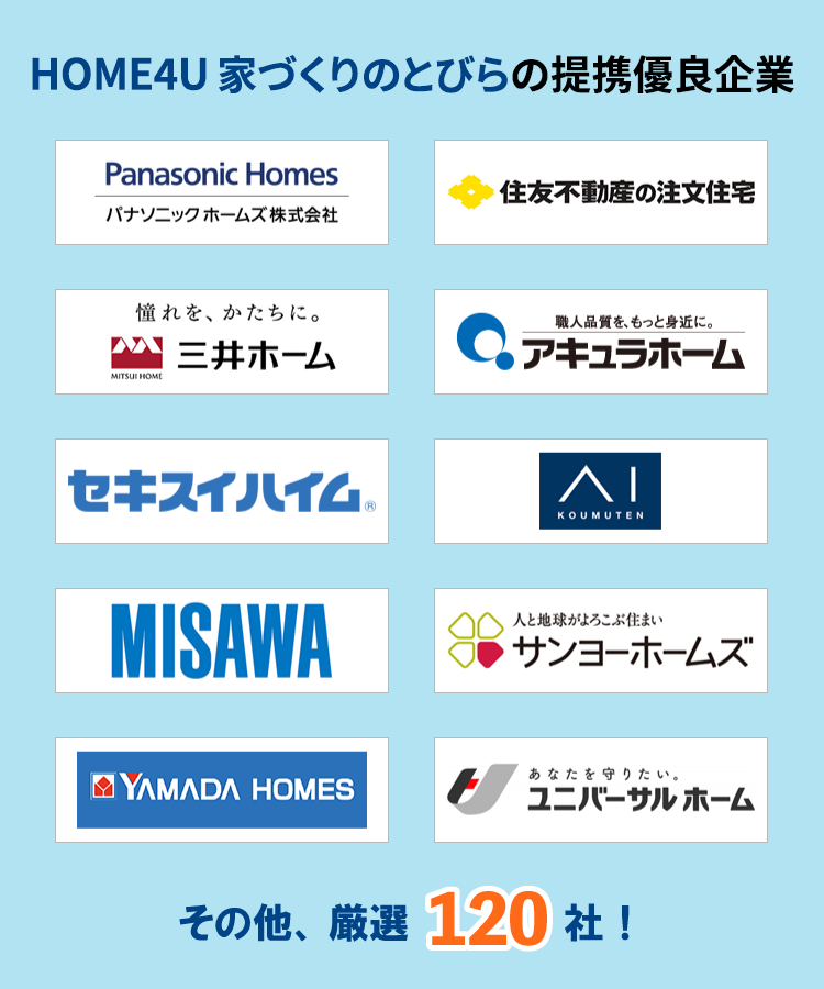 HOME4U 家づくりのとびらの提携優良企業
