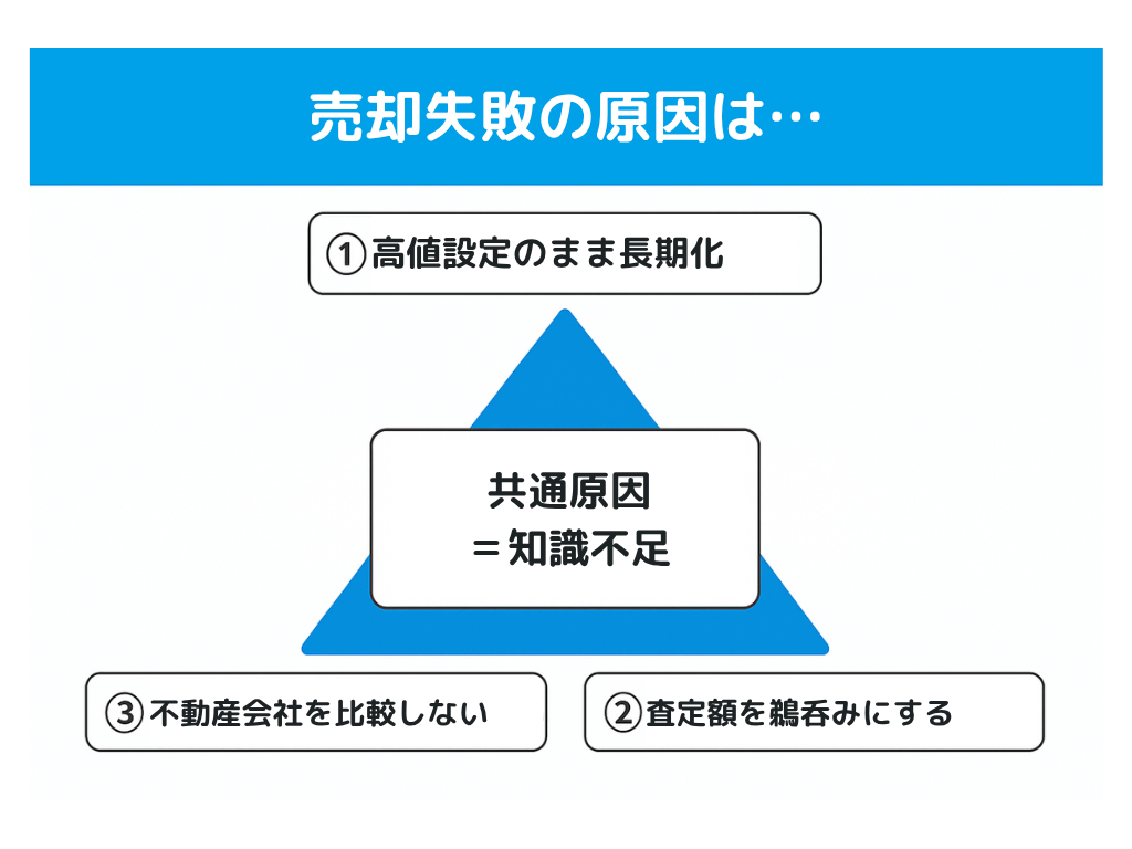 マンション売却で失敗する原因