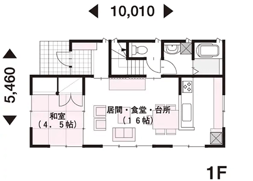 【低層住居専用地域など】建ぺい率30％、容積率60％の場合　1F