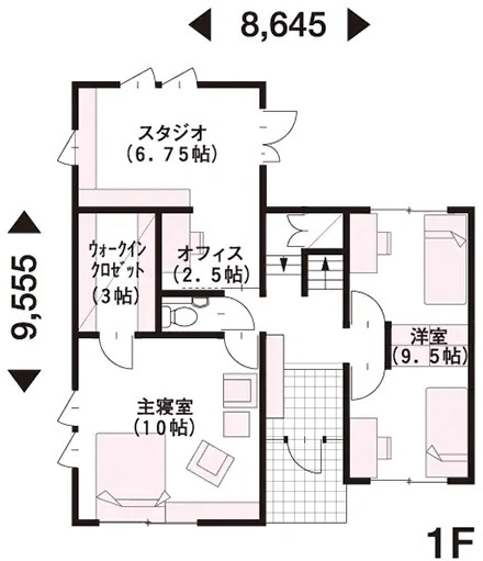 【人気のこだわり4】「南玄関」にしたいときの間取り 1F