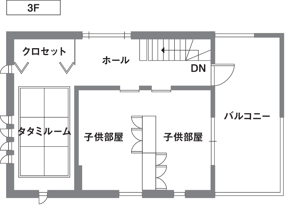 CASE.01｜３階建ての実例・間取り集｜セキスイハイムの３階建て 3F