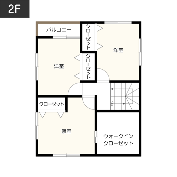 坪単価50万で建てる「ファミリー向け2階建て住宅」のイメージ_2F