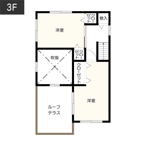 3階建て（4LDK）の間取り_3F