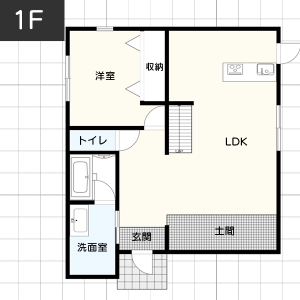 【30坪】リビング階段の間取り例