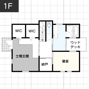 【35坪台】サンルームの間取り例2