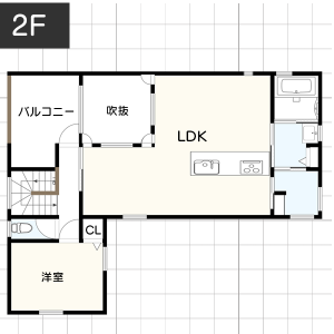 【35坪台】パティオ（コートハウス）間取り2F