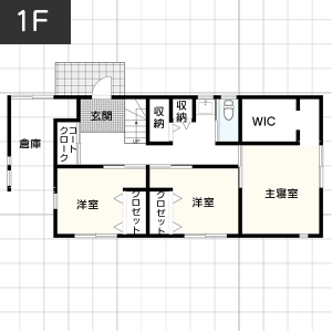 【35坪台】2階リビングの間取り例