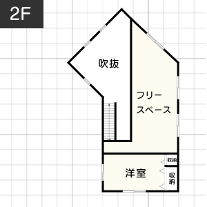 【五角形】道路と建物に囲まれた変形地の間取り例