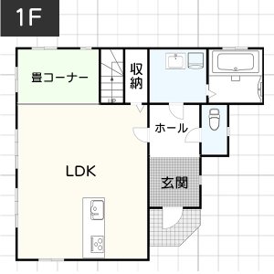 【三角形】使いづらい「斜めの壁」を克服した変形地の間取り例