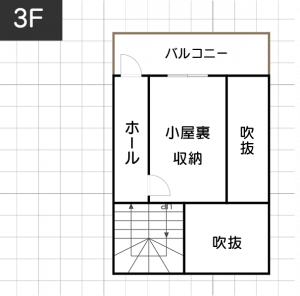 【2,000万円代】旗竿地の間取り例