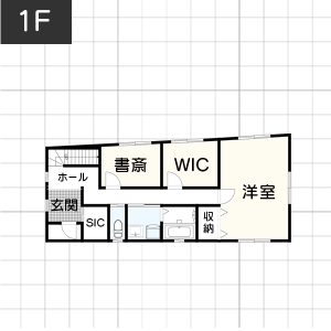 【3階建て】旗竿地の間取り例
