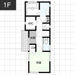 開放感あふれる間取り例　1F