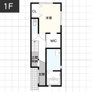 たっぷり収納できる間取り例　1F