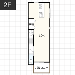 たっぷり収納できる間取り例　2F