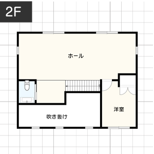 【35坪台】リビング階段の間取り例
