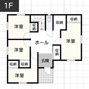 【40坪台】インナーバルコニーの間取り例