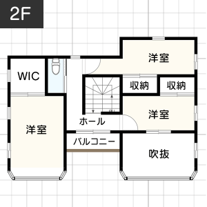 【35坪台】多様な使い方がある広々としたインナーテラスの間取り例