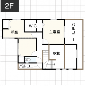 【2LDK】2階建ての間取り2F