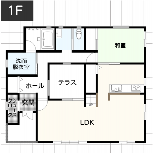 【4LDK】2階建ての間取り（2）1階イメージ