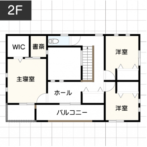 【4LDK】2階建ての間取り（2）2階イメージ