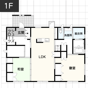 【部分共用型】二世帯住宅の間取り例