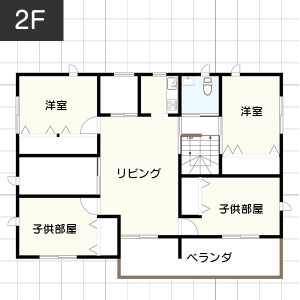 【部分共用型】二世帯住宅の間取り例