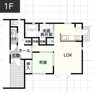 【25坪台】書斎のある間取り例