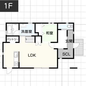 【30坪台】書斎のある間取り例