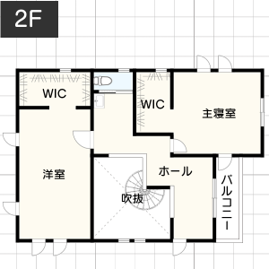 【40坪台】ウォークインクローゼットの間取り例