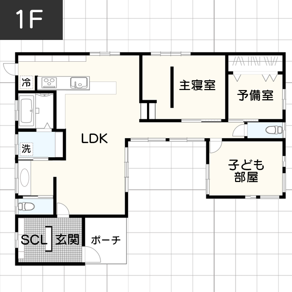 【30坪台】工夫したダイニングの間取り例