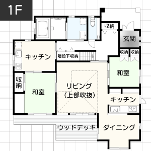 【独立型】工夫したダイニングの間取り例