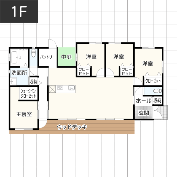 【外と内のつながりを感じられる家】平屋30坪のおすすめ間取り例