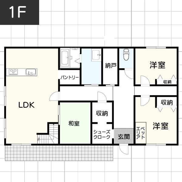 【ペットのエリアも室内に併設】平屋35坪のおすすめ間取り例