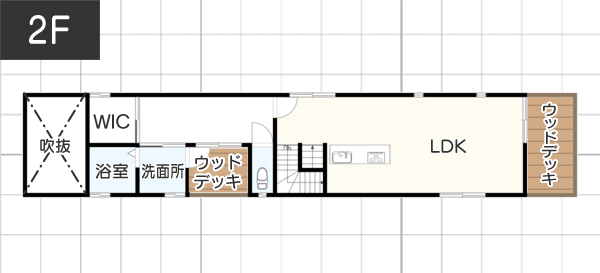【縦長の土地】長さを生かしたガレージ付きの間取り例