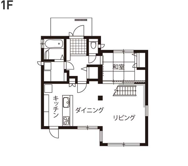 爪とぎ専用エリアを設けた間取り1F セキスイハイム