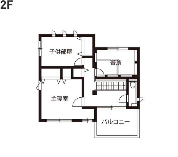 爪とぎ専用エリアを設けた間取り2F セキスイハイム