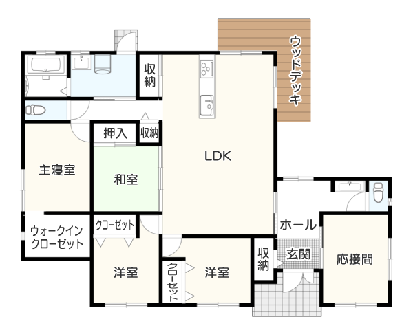 【30坪台】来客も家族も気を使わないプライバシーに配慮した間取り