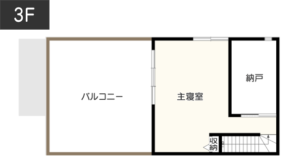 【45坪台】お互いのプライバシーを守れる介護しやすい二世帯住宅 3F