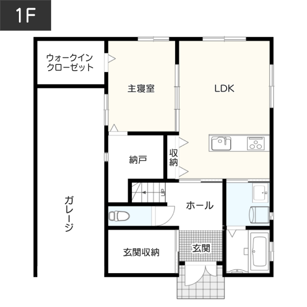 一部共有型：3,000万円台の間取　間取り図　1階