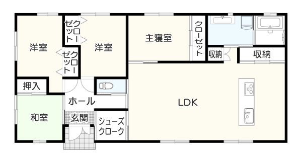 【総額2,000万円台】4LDK平屋の注文住宅間取り