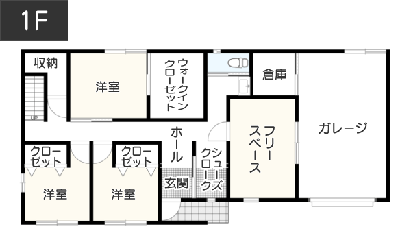 【土地別2,000万円台】40坪の注文住宅間取り1F