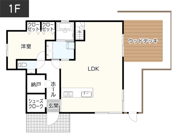 【土地込み5,000万円台】セカンドリビングがある注文住宅間取り1F