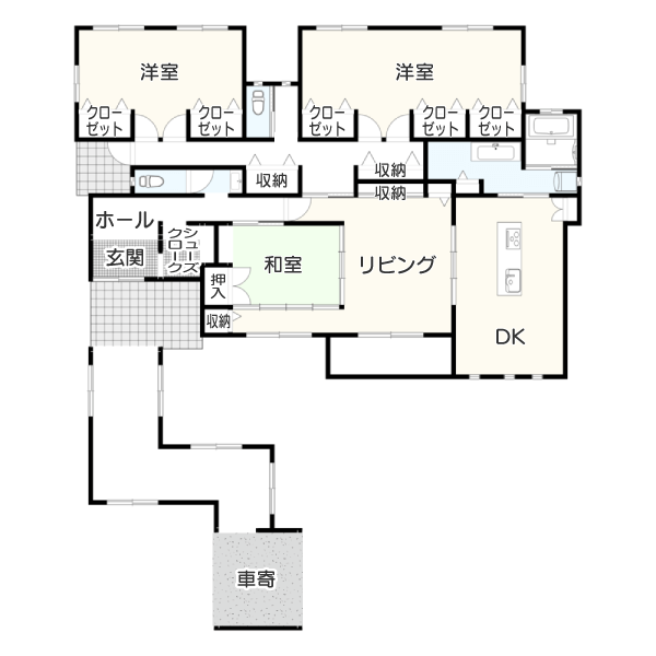 【5,000万円以上】田舎で建てる純和風平屋の注文住宅間取り