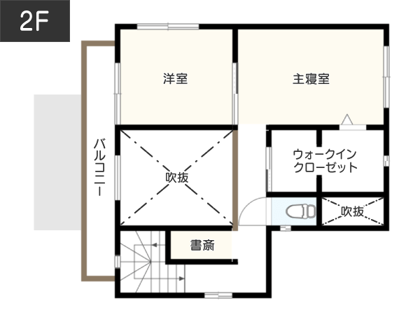 【約25坪】廊下なしの間取り（1）2F