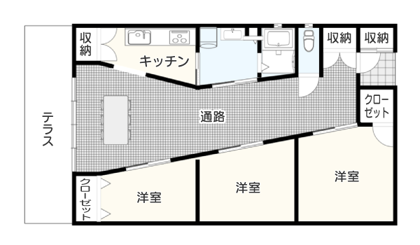 【約25坪】廊下なしの間取り（2）